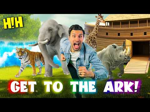 Will You Make It to Safety? 🛶 Noah's Ark Floor Is Lava Game | "Get to the Ark" - Kingdom Kids Zone, Sing With Me - Hey! Hosanna
