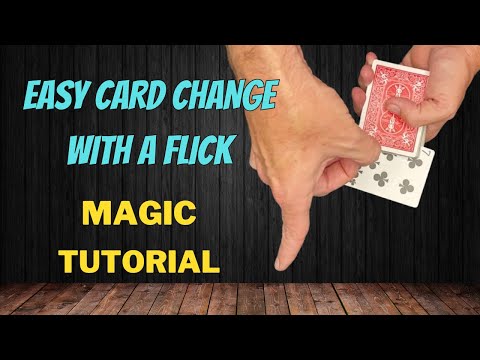 Easy Card Change With A Flick - How to Change A Card In The Blink Of An Eye - Magic Tutorial