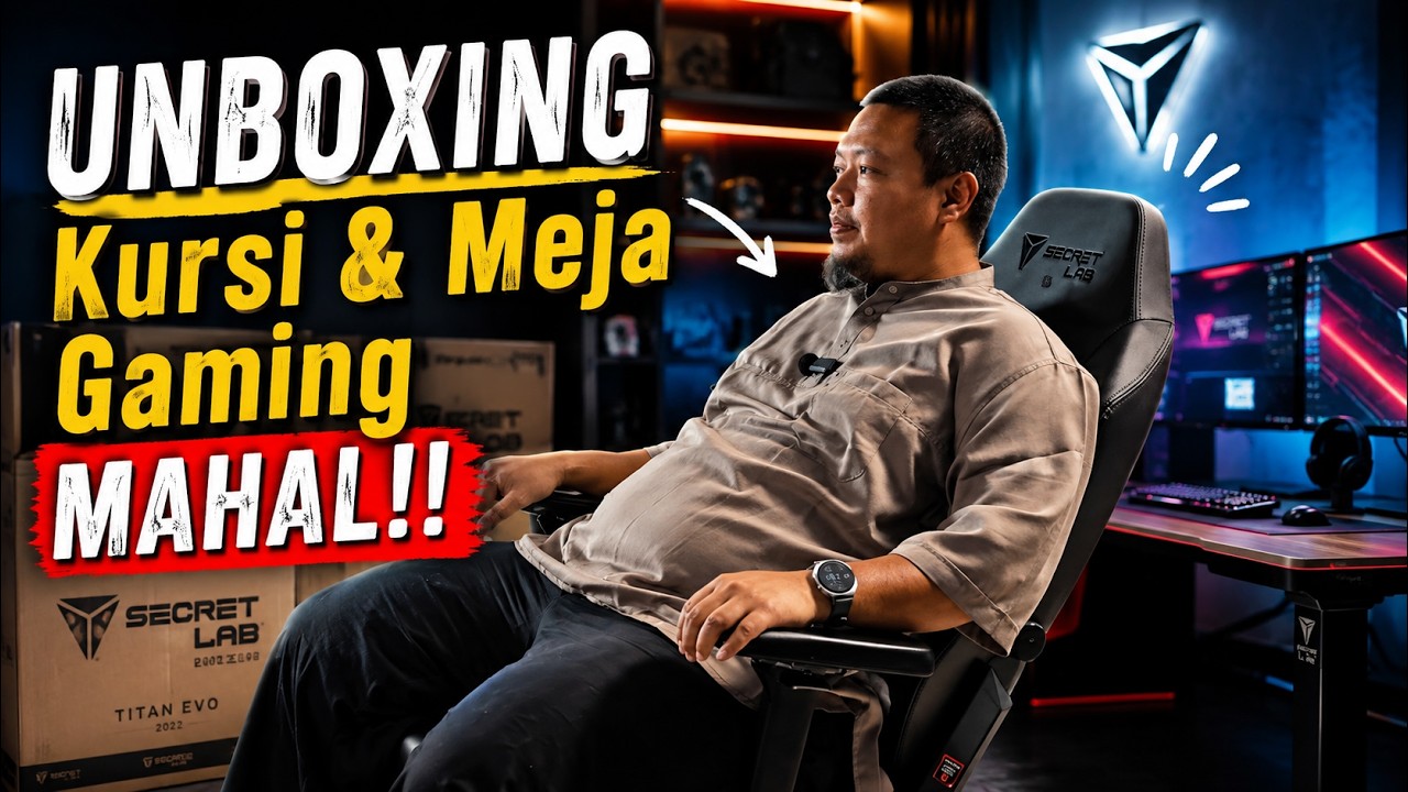 Meja & Kursi Gaming PALING BENER! - Unboxing Secret Lab Magnus Desk & Titan EVO!
