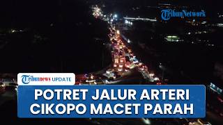 Penampakan Jalur Arteri Cikopo Purwakarta Macet Parah Imbas One Way Tol Cipali, Kendaraan Menumpuk