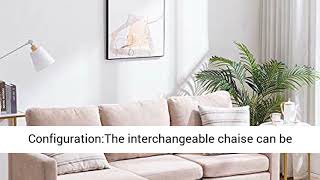 Bonnlo Convertible Sectional Sofa L Shaped Sectional Couch Small 3-Seater Sectional…| Review