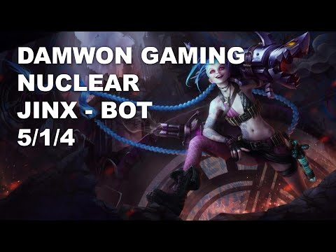 DAMWON Gaming Nuclear Bot Jinx vs Aphelios - KR Challenger Rank Game 10.7