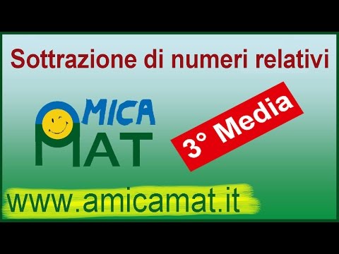 Sottrazione di numeri relativi