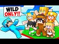 Having a WILD FAMILY on ONE BLOCK in Minecraft!