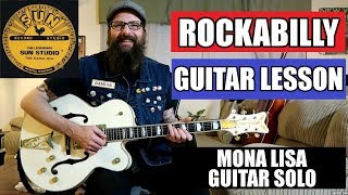 Rockabilly Guitar Lesson - &quot;Mona Lisa&quot; solo w/tabs