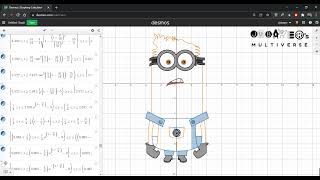 Minion Drawing , Kevin  using Desmos! | DESMOS ART | Jubayer's Multiverse