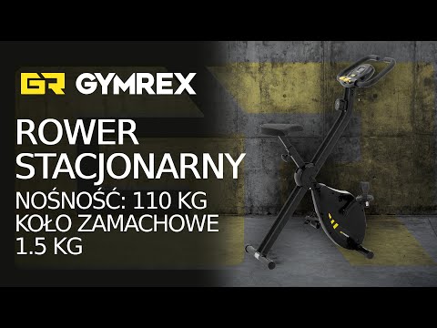 video - Rower stacjonarny - koło zamachowe 1.5 kg - maksymalne obciążenie do 110 kg - LCD