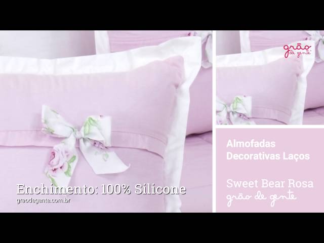 Almofadas Decorativas Laços Sweet Bear Rosa | Ref: 48328