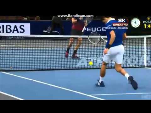 Berdych amazing drop-shot - Novak Djokovic vs Tomas Berdych - Paris 2015 - 06/11/2015