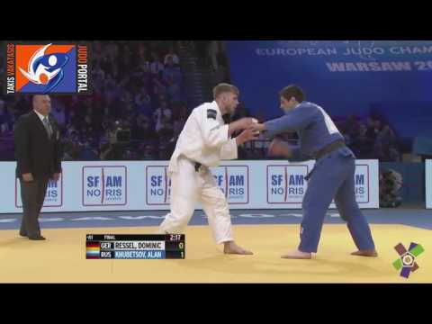 European Judo Championships Warsaw 2017 Final -81kg RESSEL Dominic (GER) vs. KHUBETSOV Alan (RUS)