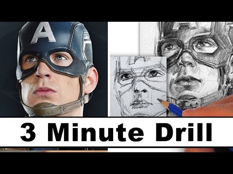 How to Draw Captain America in 3 Minutes