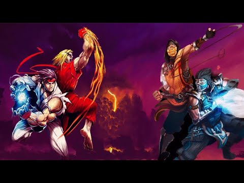 Ryu & Ken VS Sub-Zero & Scorpion - Scorpion fatality Ryu?