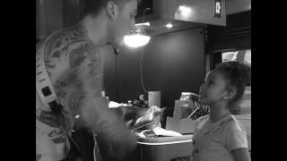 Mgk and his Daughter singing At my best song .