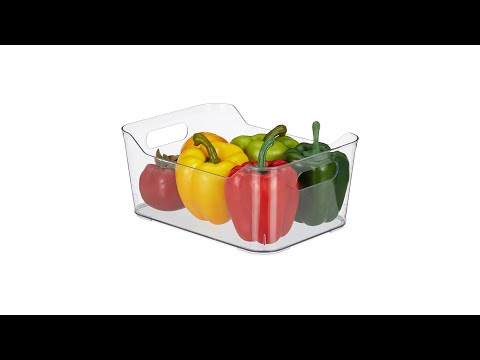 Kühlschrank Organizer mit Griffen Kunststoff - 25 x 11 x 18 cm