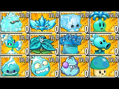 All ICE Plants Max LEVEL Power-Up! vs All Zombies (Dark Ages) - Plants vs. Zombies 2 (PVZ2)