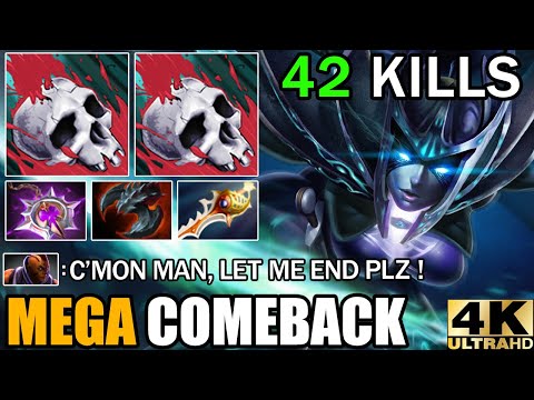 Crazy 1 Dagger Kills Divine Rapier Phantom Assassin 42 Kills Deleted All - Epic Mega Comeback Dota 2