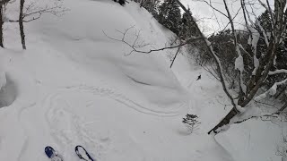 白樺の裏〜沢ルートを開拓！途中、転落‼︎(20250309)