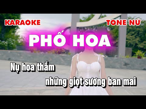 Phố Hoa Karaoke - Nhạc Sống Cha Cha Cha Tone Nữ - Làng Hoa