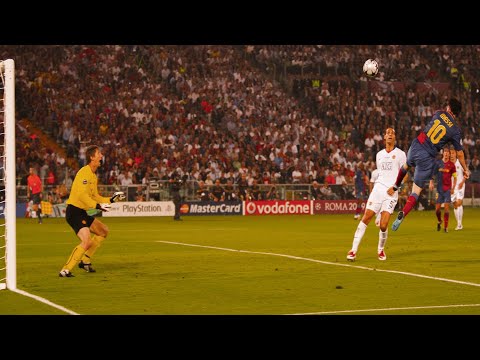 EL MEJOR GOL DE CABEZA DE MESSI EN CHAMPIONS