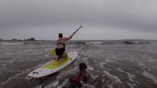 preview picture of video '(Attempted) SUP Surfing in Liverpool NS'