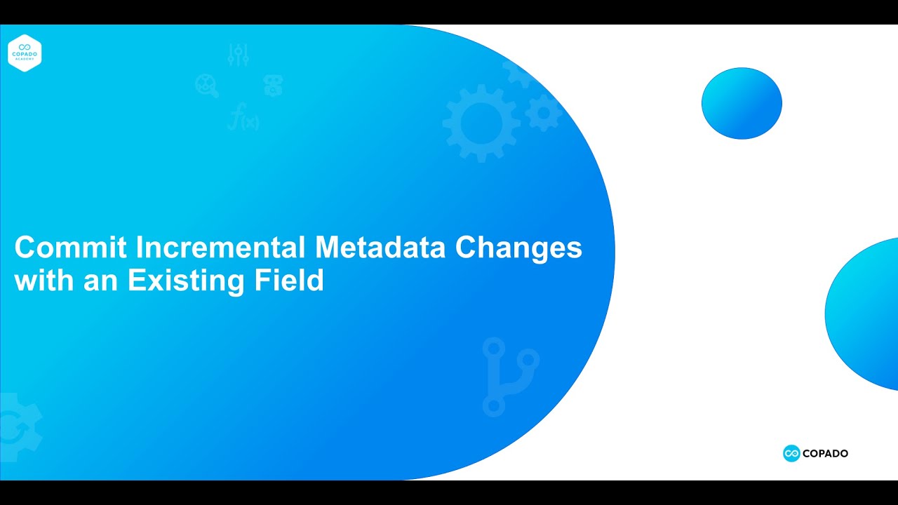 Commit Incremental Metadata Changes with an Existing Field