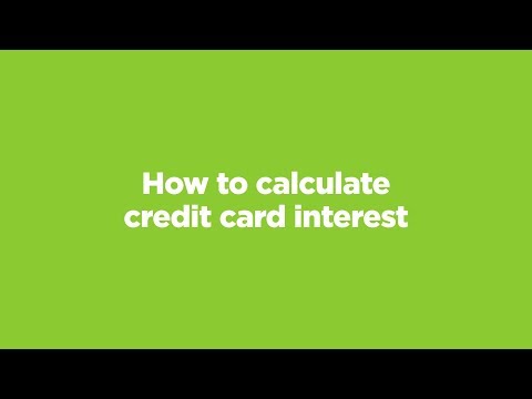 How to calculate credit card interest