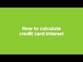 How to calculate credit card interest