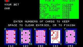 Sharp MZ-700 Game: Poker (1983)