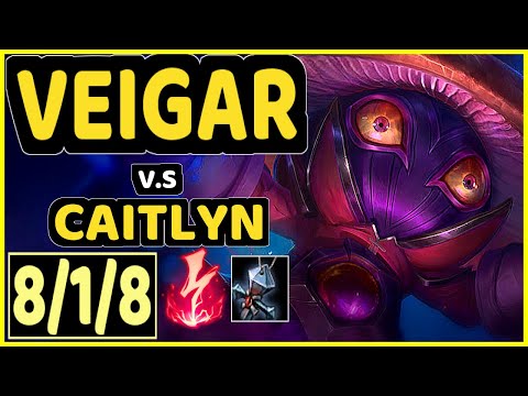 REDMERCY (VEIGAR) vs CAITLYN - 8/1/8 KDA BOTTOM ADC GAMEPLAY - NA Ranked DIAMOND