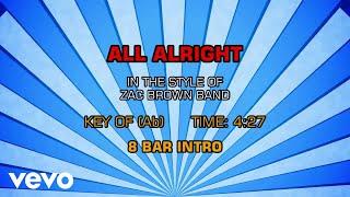 Zac Brown Band - All Alright (Karaoke)
