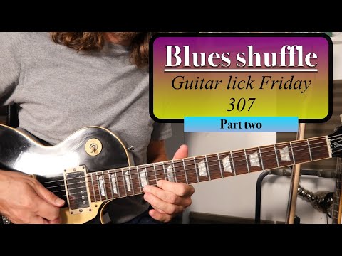 Blues shuffle Pentatonic linking lick - Lick Friday Week 307 pt 2 plus jam track