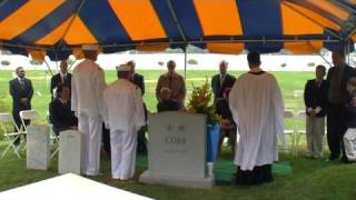 preview picture of video 'Radm. Cobb Gravesite with Navy Band and Bagpiper'