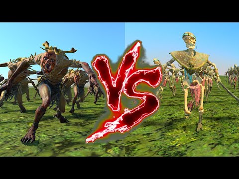 Crypt Ghouls VS Nehekhara Warriors. Total War Warhammer 3