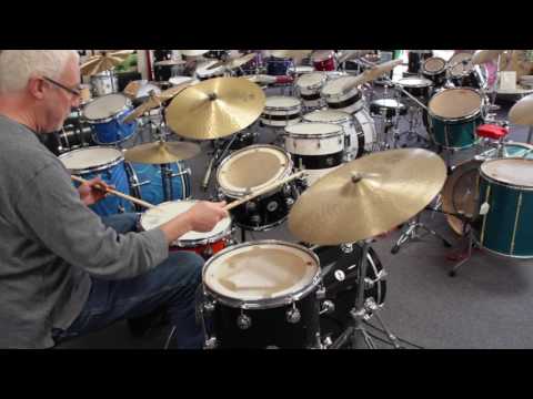 DW Collector's Series Drum Set in Black Lacquer 18", 12", 14"