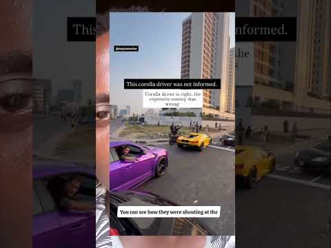 The expensive convoy blocked the Corolla 🚗😲 #shorts