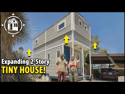 Tiny house w/ an elevator roof raise to create 2nd floor