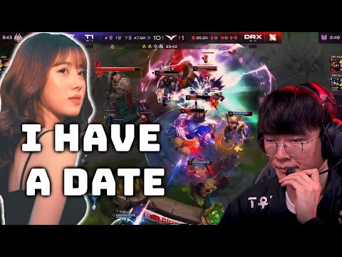 T1 Faker wants to go home Early and did this | POG