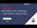 Pharmasuite Inward RM GRN