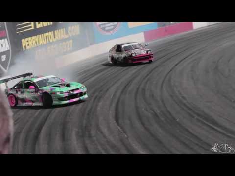 Alec Hohnadell Leading Jonathan Thiffault - Formula Drift Canada World 2015