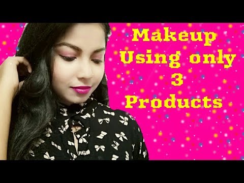 3 product Full Face MAKEUP tutorial || Full face Glam makeup using only 3 product | sneha with you