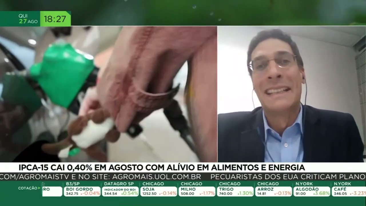 IPCA-15 cai 0,40% em agosto com alívio em alimentos e energia