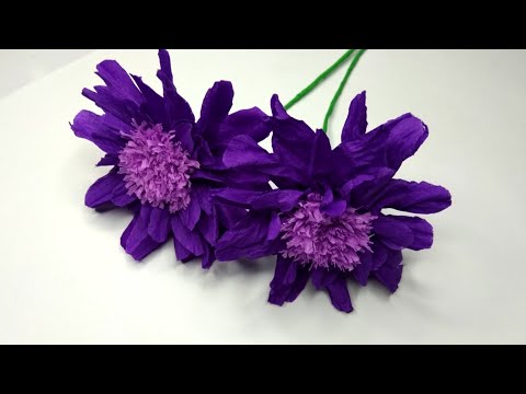 Paper Flowers | Scabiosa Paper Flowers | Art and Craft