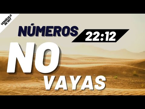 Versículo de la BIBLIA para HOY Números 22 Balaam y Balac