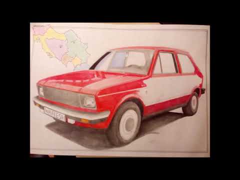Realistic Car Drawing - Yugo
