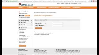 ICICI Debit card PIN generation Online
