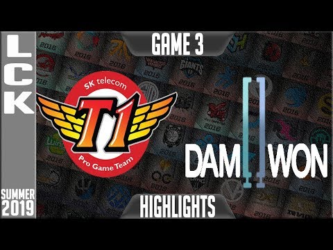 SKT vs DWG Highlights Game 3 | LCK Summer 2019 Week 3 Day 1 | SK Telecom T1 vs Damwon Gaming