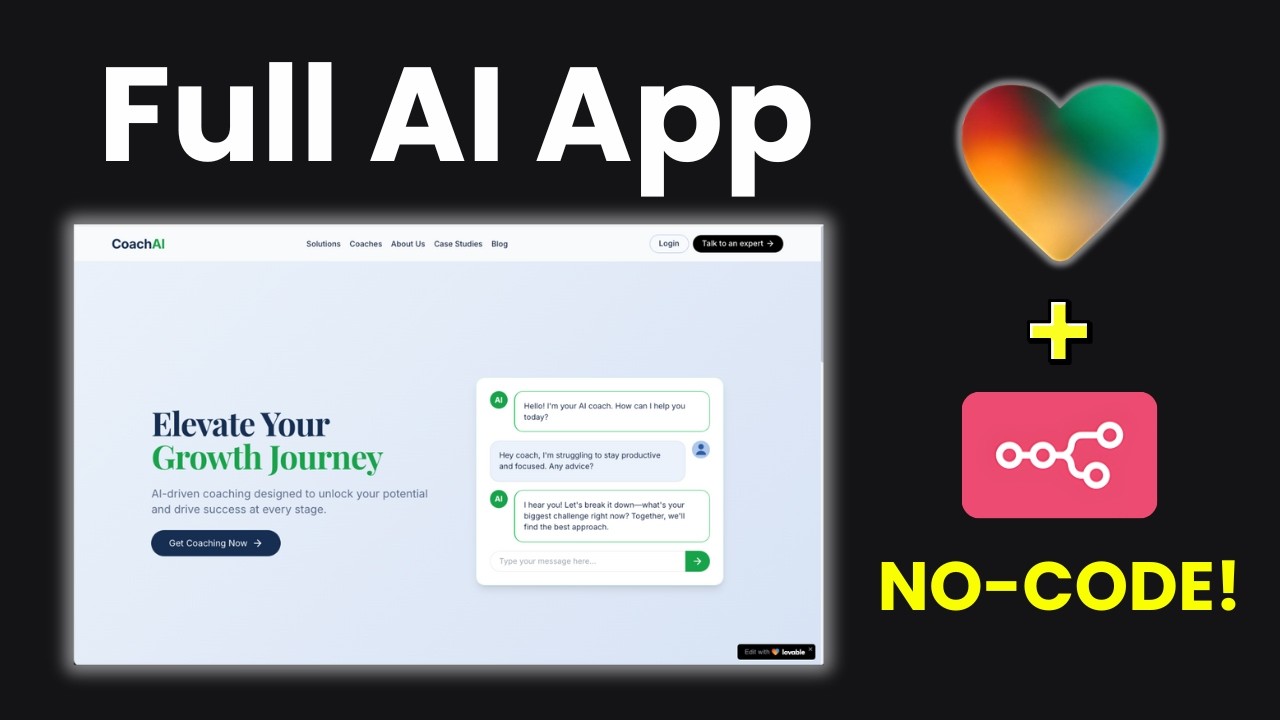 I built an AI App with Loveable & n8n (No-Code Tutorial)