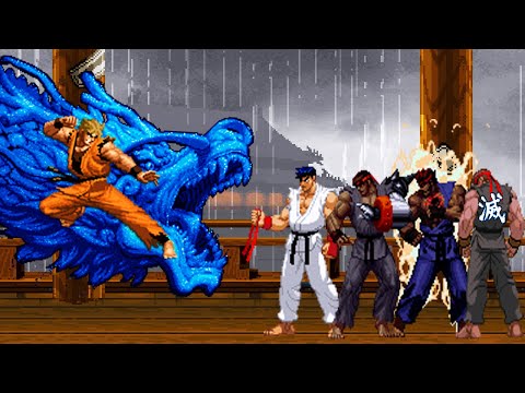 [KOF VS SF] Ex Ryo Vs Equipe Ryu