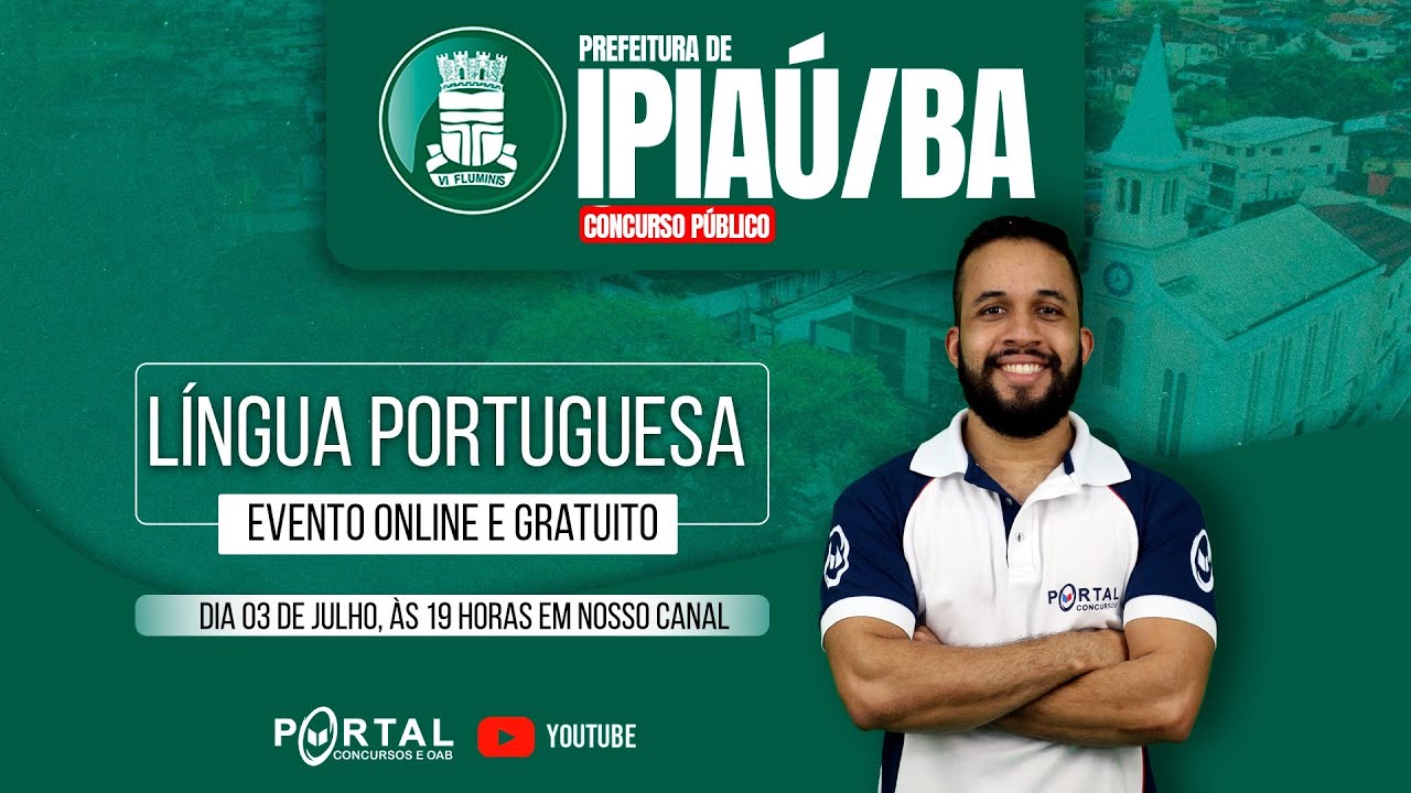 CONCURSO PREF. IPIAÚ/BA: LÍNGUA PORTUGUESA @CursosdoPortal