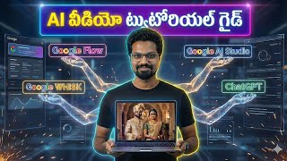 AI Video Tutorial Guide in Telugu | Complete Google Flow, WHISK & AI Studio Course